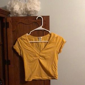 Yellow crop top